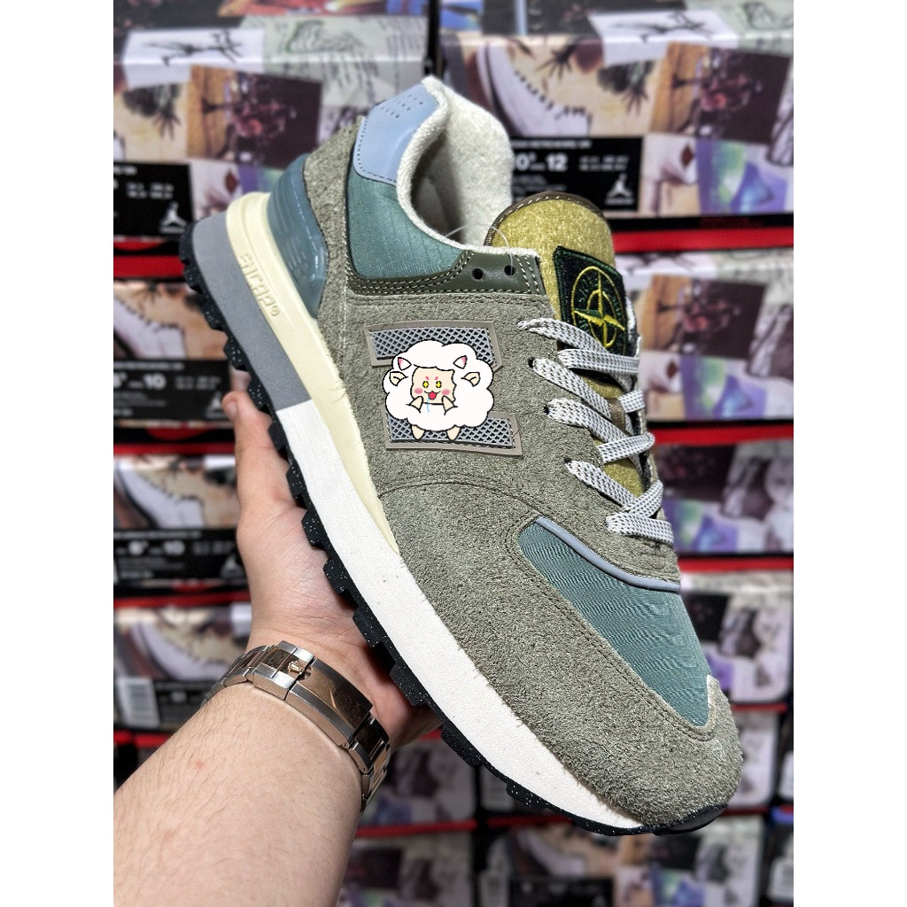 Stone Island x New Balance 574 Legacy Green NB574 U574LGST NB รองเท้าผ้าใบผู้ชายผู้หญิงรองเท้า!!!