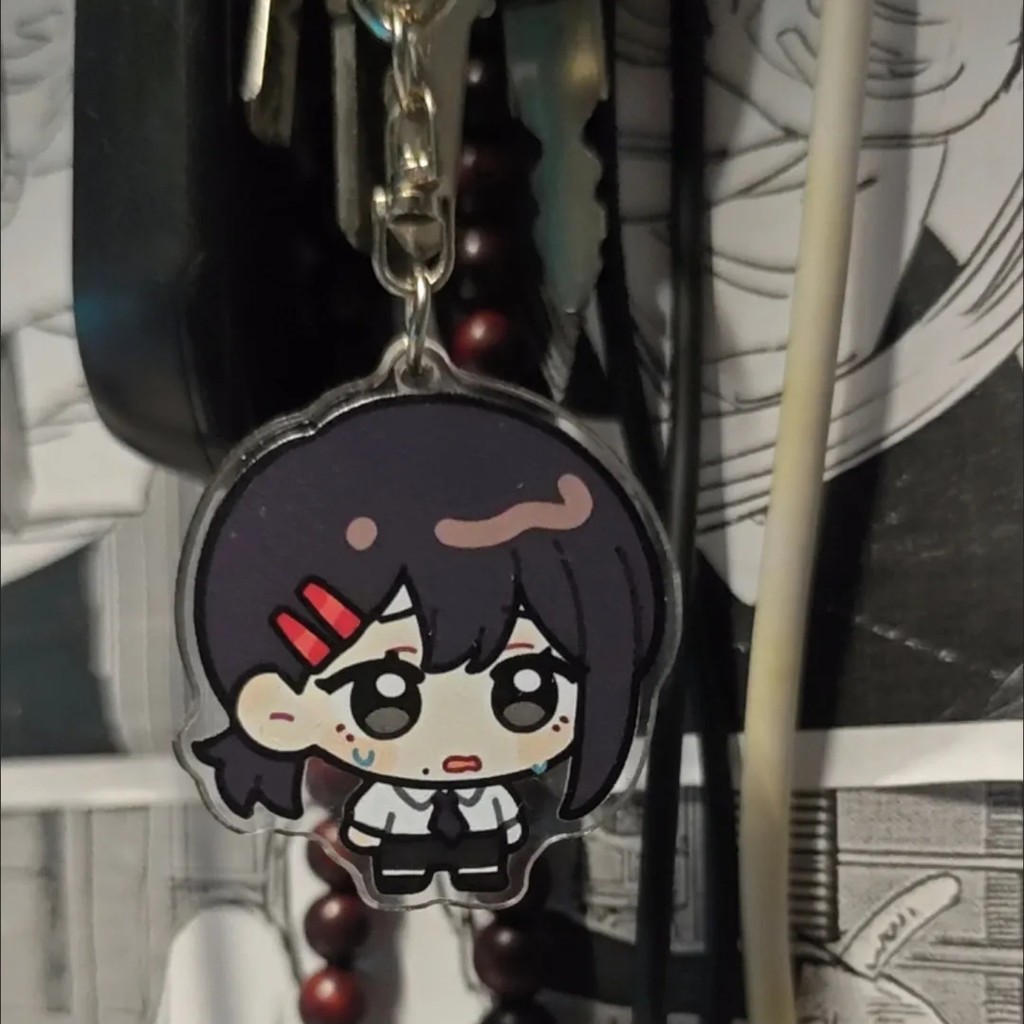 Chainsaw Man อะนิเมะพวงกุญแจ Reze อะคริลิค Key Chain Man Makima Key แหวนผู้หญิงกระเป๋าจี้เครื่องประดับ Kawaii อุปกรณ์เสริมเพื่อนของขวัญ