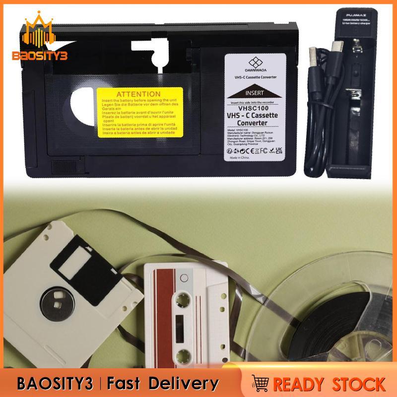 [Baosity3] Vhs-c to VHS Cassette Adapter VHS Tapes Vcr Player Store Cassette Converter