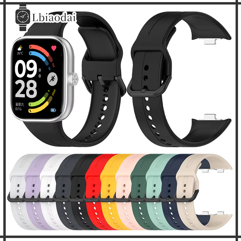 สายซิลิโคนกีฬาอ่อน for Redmi Watch 6/5/4/Mi Band 10 9 8 Pro ปรับกีฬานุ่มเปลี่ยนสายรัดข้อมือยางวงสร้อยข้อมืออุปกรณ์เสริม