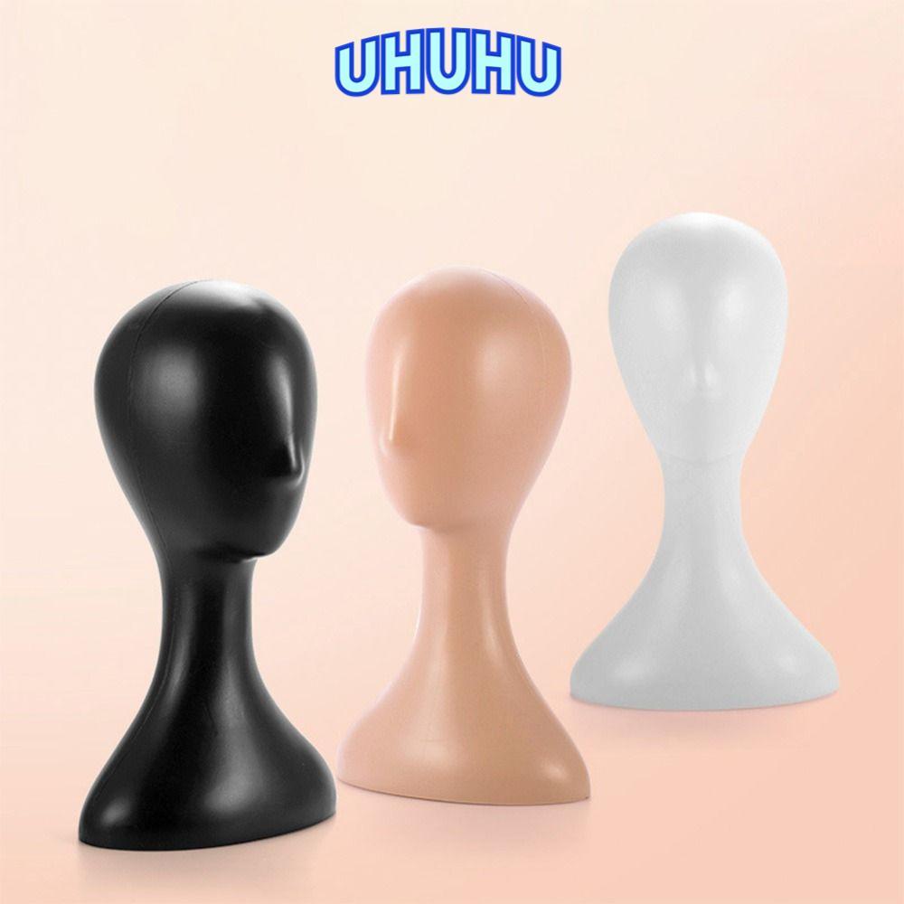 UHUHU Plastic Mannequin Scarf Rack Wide Dummy Wig White Display stand Glasses Hat Display Stand