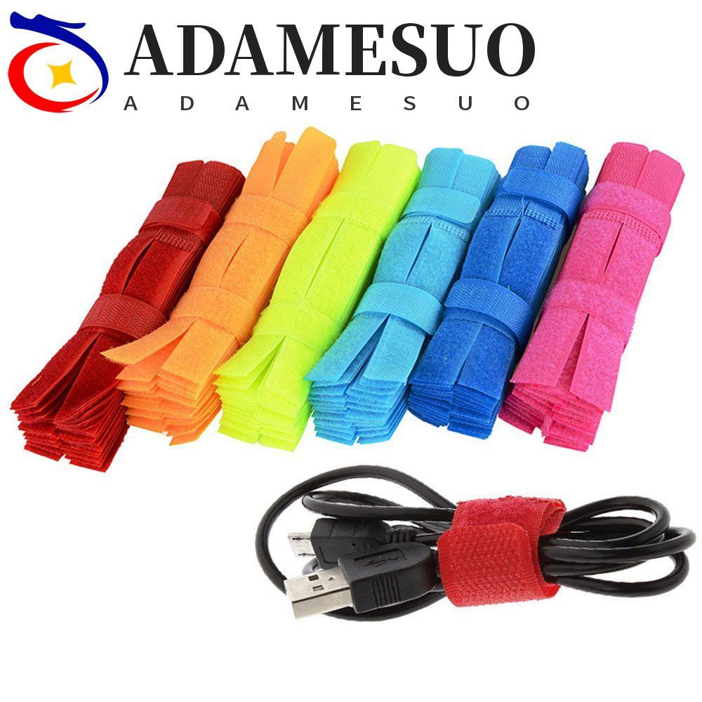 ADAMESUO Cable Ties Fastener อุปกรณ์เสริมสายไฟแบบใช้ซ้ําได้ Wire Organizer Loop ผู้ถือเชือก