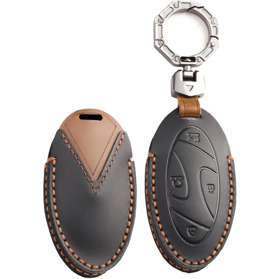 KUNIO หนัง 360 องศา Key FOB ฝาครอบกุญแจรถ Protector พร้อมพวงกุญแจสําหรับ Hyundai Ioniq 6 Ioniq 9 202