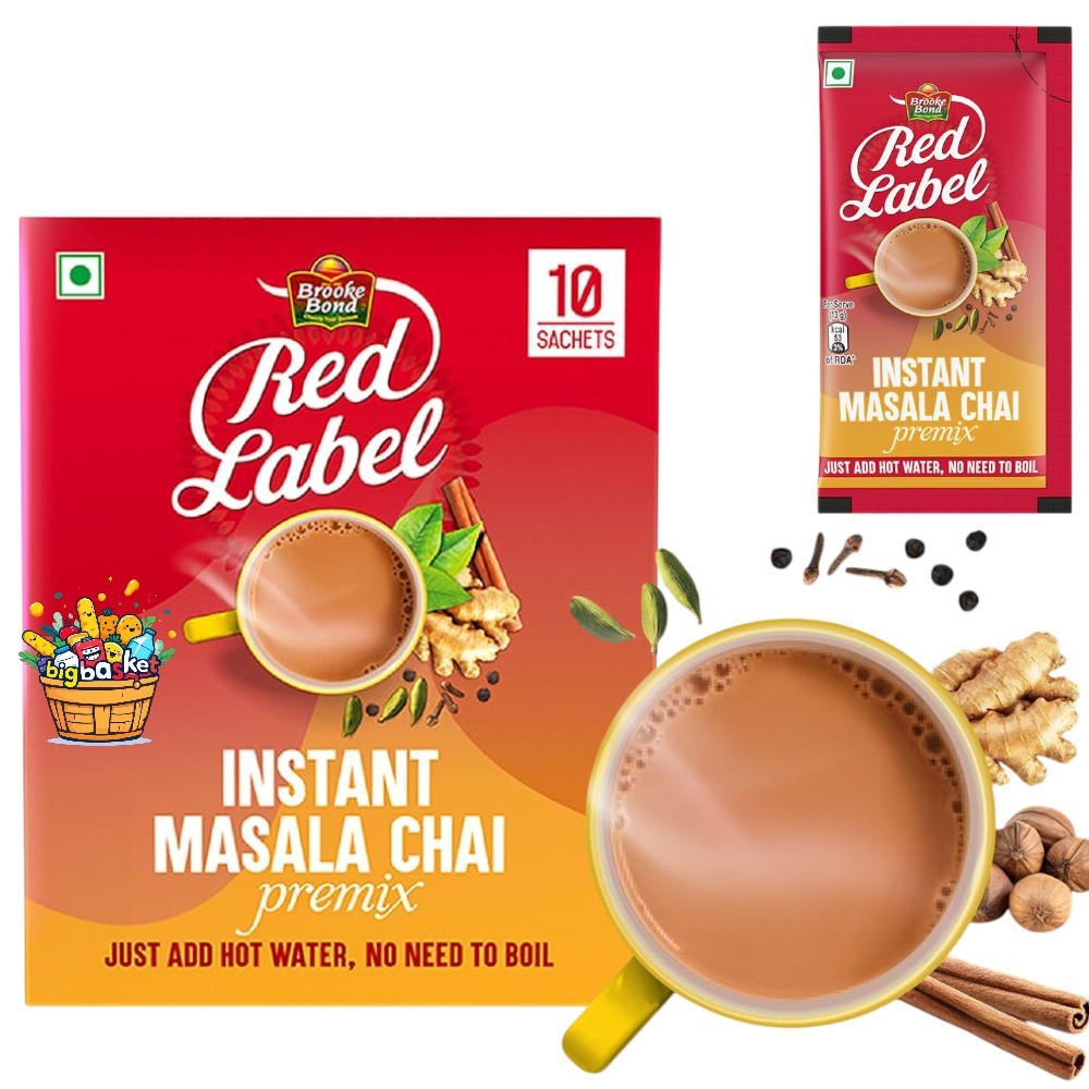 Brooke Bond Red Label Instant Masala Chai Premix -13g*10 sachets | Instant Tea Premix