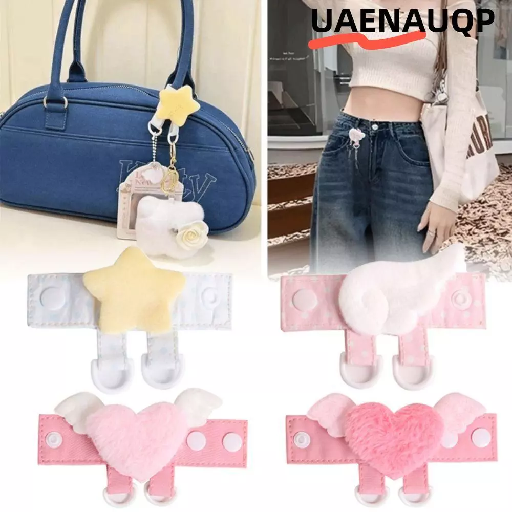 UAENAUQP Extension Buckle D-Type,Multicolor Star Heart Wing Display Buckle,Creative Plush Pendant Display Accessories Bag Decorative Buckle Bag
