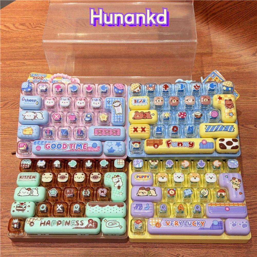 HUAN ของเล่นบีบอัดคลายเครียด เสียงกุญแจ ของเล่นปุ่มกด 26 คีย์ ของขวัญทนทาน พวงกุญแจ คีย์บอร์ดพกพา กระเป๋าของเล่น เสน่ห์