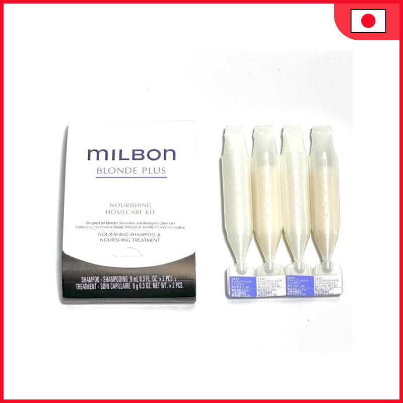 Milbon Home Care Kit Nourishing Shampoo & Treatment 9ml x2 + 9g x2 Global Milbon Blonde Plus