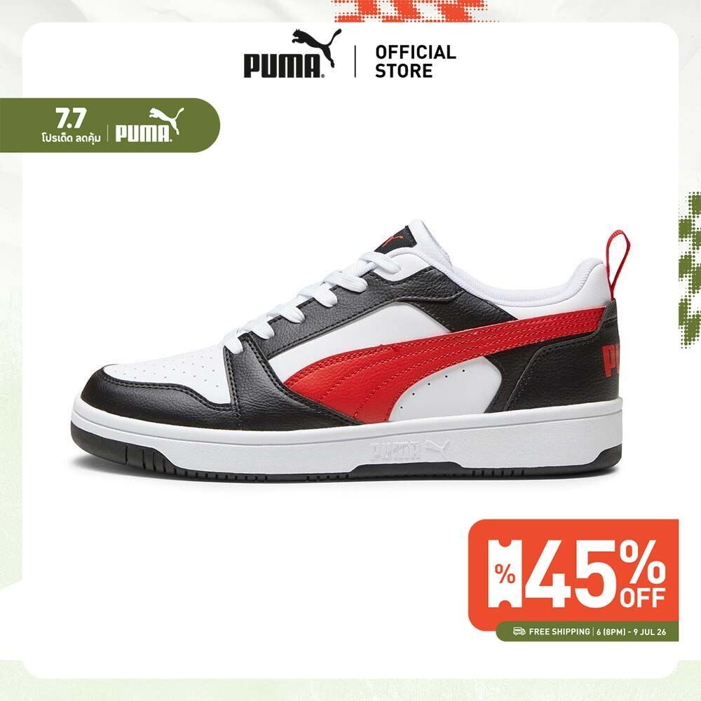 PUMA Rebound V6 Low Sneakers รองเท้าผ้าใบ Rebound V6 White - Red - 39232804