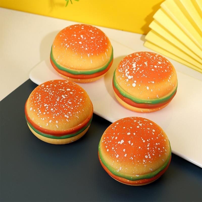Decompression Burger Vent จําลองอาหารของเล่นเด็กของเล่นสร้างสรรค์ Rebound Decompression Handy เครื่อ
