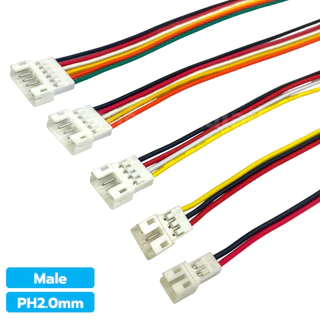 PH2.0mm Male/Female สายไฟ JST สายพิน หัวพิน 2/3/4/5/6Pin หัวผู้/เมีย AWG26 ยาว 20cm JST Female Cable Single Head Term...