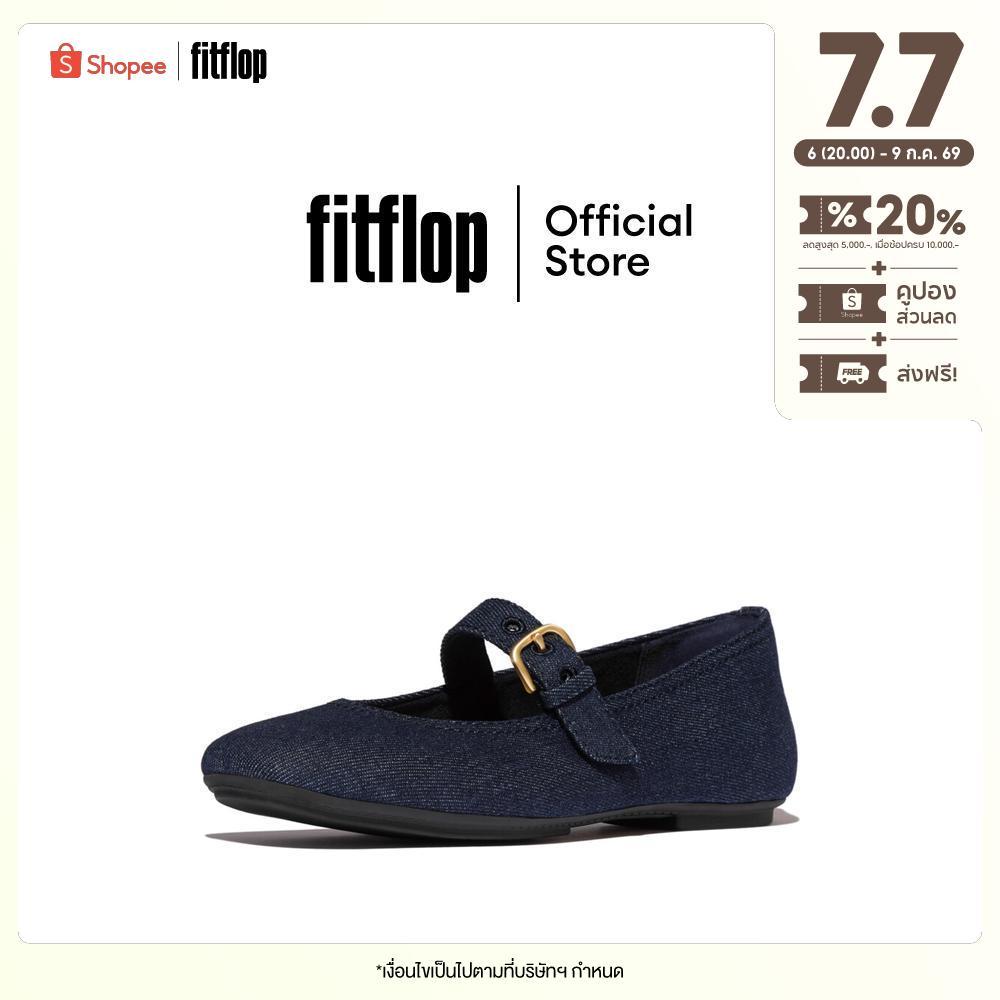 FITFLOP DELICATO PEARLS-AND-CRYSTAL รองเท้าทรงบัลเล่ต์ผู้หญิง รุ่น A0Q-001 สี BLACK