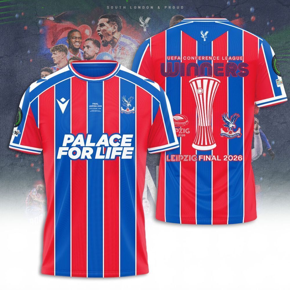 NEW Crystal Palace FC UEFA Conference League Winners Leipzig Final Shirt