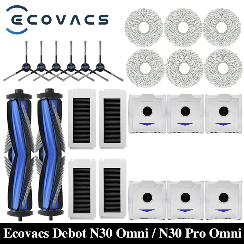 อะไหล่ Ecovacs DEEBOT N30 Omni N30 Pro Omni แปรงข้าง กรอง HEPA ผ้าถูพื้น