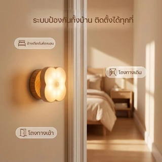 🍀ไฟกลางคืนเซ็นเซอร์อัจฉริยะ ไฟกลางคืนอัตโนมัติ ระยะตรวจจับ 5 เมตร พอร์ตชาร์จ Type-C ติดตั้งด้วยตัวดูด ไม่ต้องเจาะรู