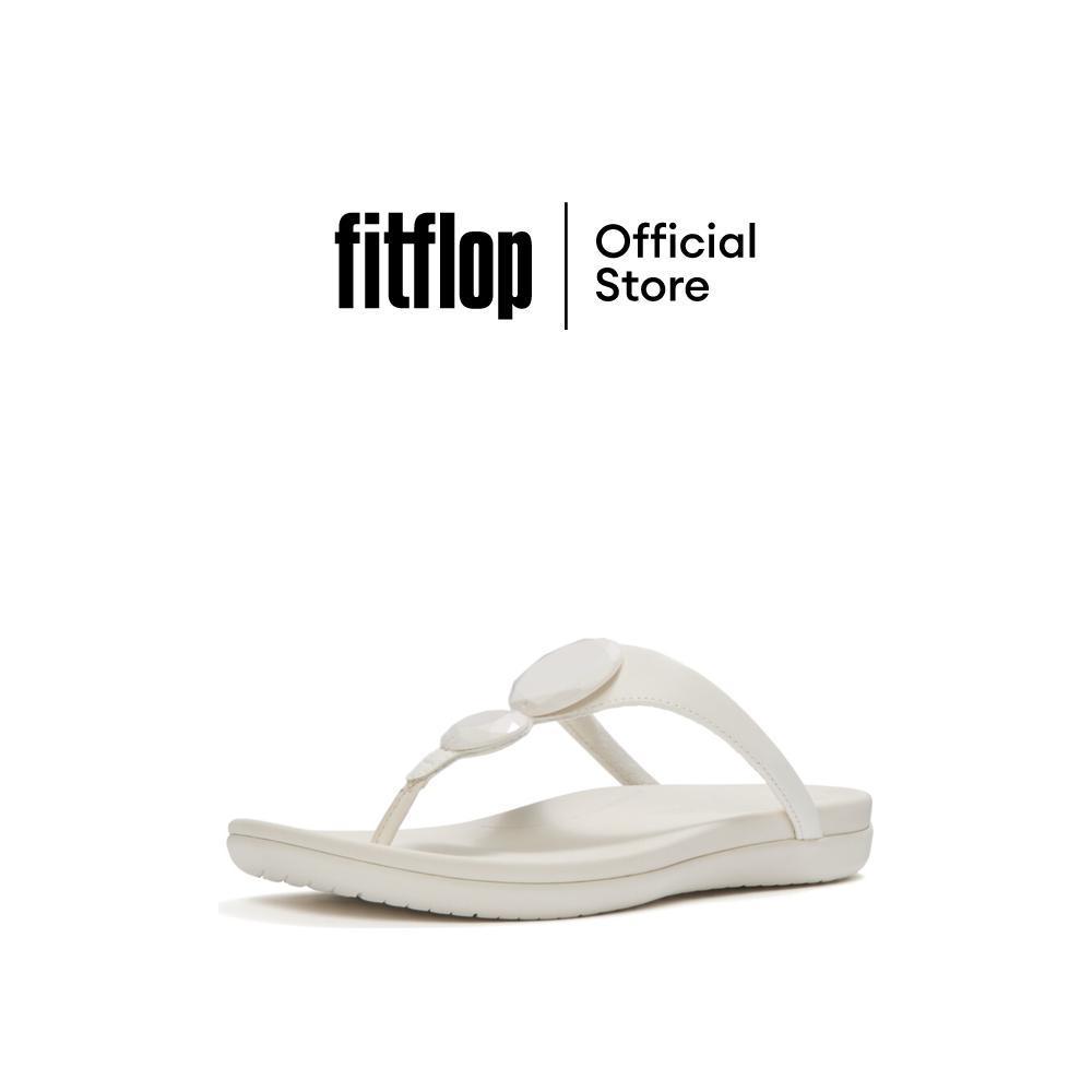 FITFLOP SOLAY GLOSSY-DISC T/P รองเท้าแตะแบบหูหนีบผู้หญิง รุ่น A5W-477 สี CREAM