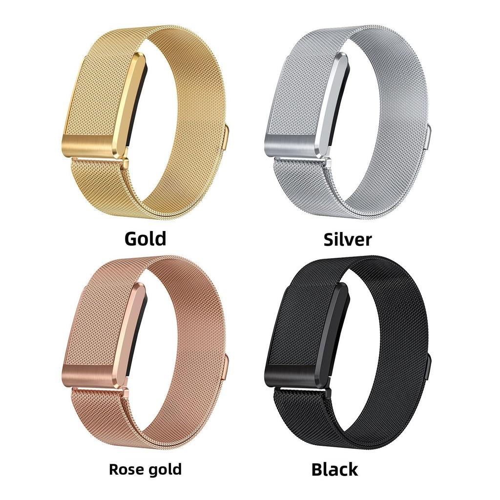 Magnetic Milanese สายนาฬิกาโลหะสําหรับ Whoop 5.0 ECG รุ่นสแตนเลสตาข่ายปรับเปลี่ยนสายรัดข้อมือ Luxury Gold Silver Rose Gold สร้อยข้อมือสีดํา