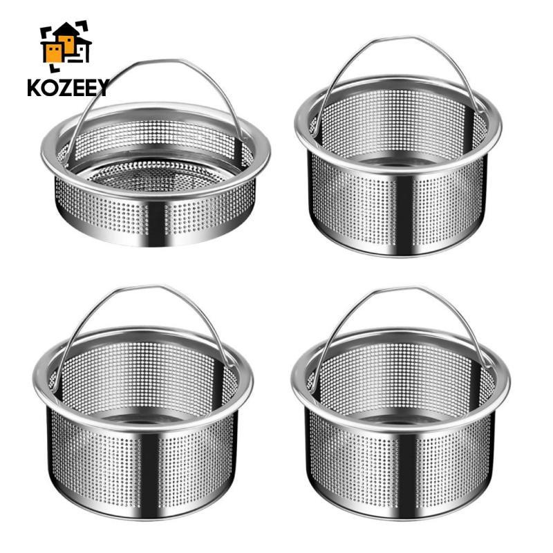KOZEEY Reusable สแตนเลสอ่างล้างจานกรองอาหารเศษ Catcher Fine ตาข่ายท่อระบายน้ํากรองสําหรับ Home