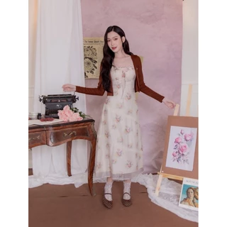 #JBS2695 Laura Flora Set(Dress+Cardigan) Joobs studio
