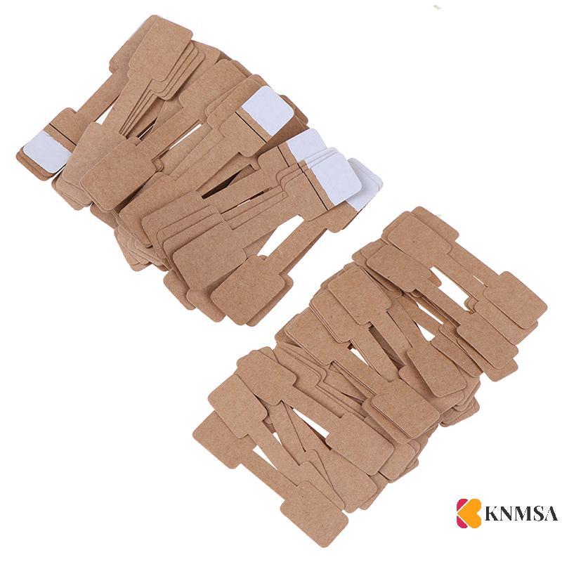 KNMSA] 50/100 ชิ้น Quad Counter Blank Price Tags Nelace แหวนป้ายเครื่องประดับกระดาษเดิม Stiers neckn