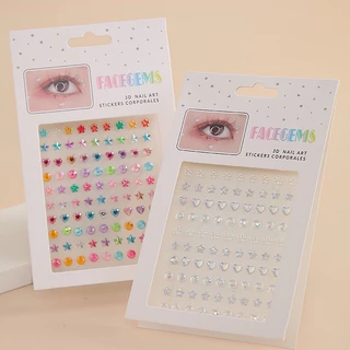 (พร้อมส่งในไทย) สติกเกอร์เพชรเทียม พลอยเทียม กลิตเตอร์ ไข่มุก 3D สําหรับตกแต่งเล็บ แต่งหน้า DIY