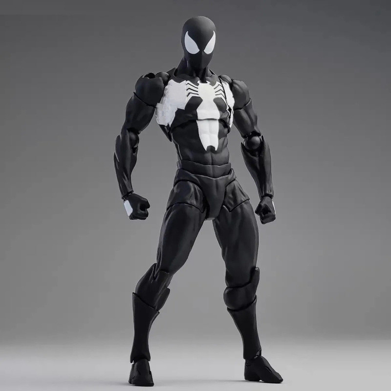 Black Neighbor Symbiosis shf Spiderman Figure Venom Suit Joint Action Figure ของเล่นโมเดล