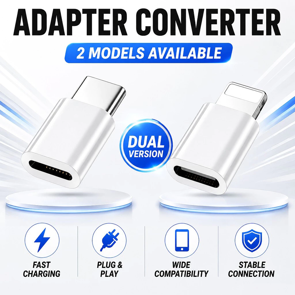 ⚡ Delivered from Bangkok ⚡อะแดปเตอร์แปลง USB C เป็น l-OS ชาร์จเร็ว IP ตัวผู้ เป็น Type C ตัวเมีย