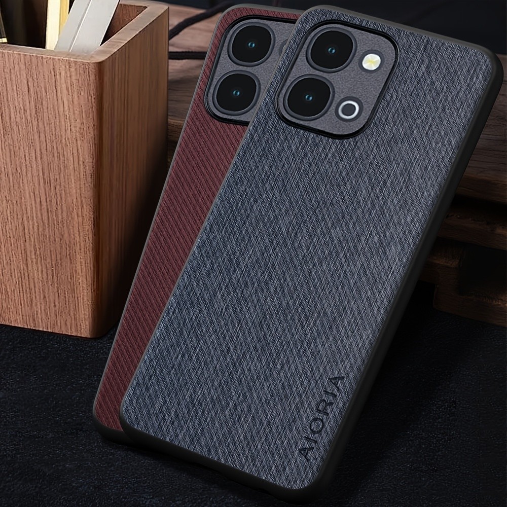 เคสโทรศัพท์: เคสสําหรับ Vivo IQOO Z11x 5G Global Version Case, Vintage Washed Twill Texture หนังสังเ
