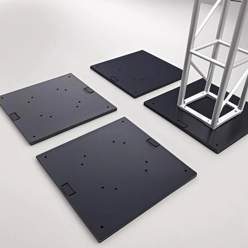 Aluminium/Steel Base Plate / Truss Base with Wheel สำหรับโครงสร้างเวทีและระบบไฟ