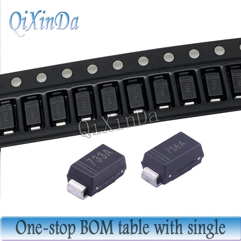 50PCS 1W SMD Zener ไดโอด 3.3V 3.6V 4.7V 5.1V 5.6V 6.2V 8.2V 9.1V 10V 11V 12V 15V 18V 20V 24V 30V SMA