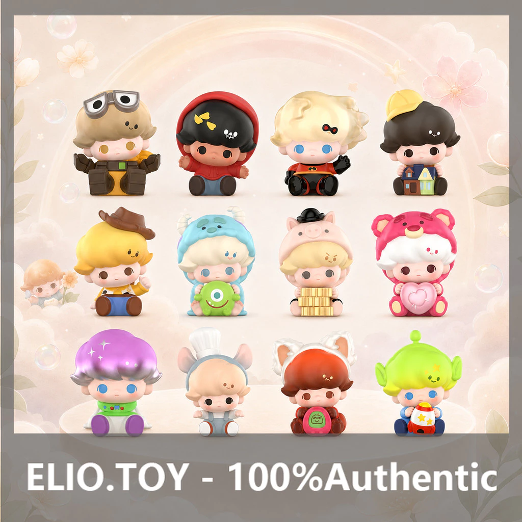 POPMART DIMOO WORLD x PIXAR Joint Series ตุ๊กตาน่ารัก Mystery Box ของขวัญตกแต่ง