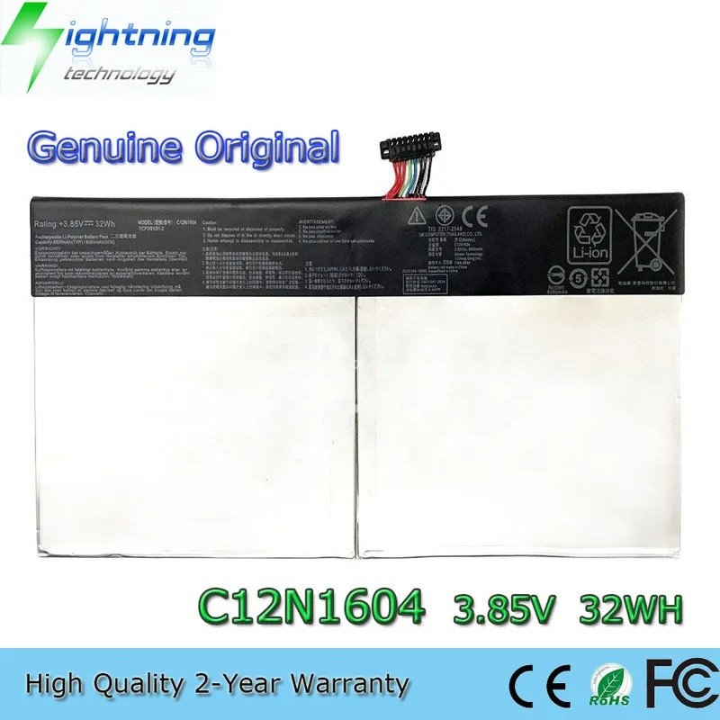 ใหม่ C12N1604 3.85V 32Wh แบตเตอรี่แล็ปท็อปสําหรับ Asus Transformer Book T101HA T103HAF C12PNCH 1ICP3