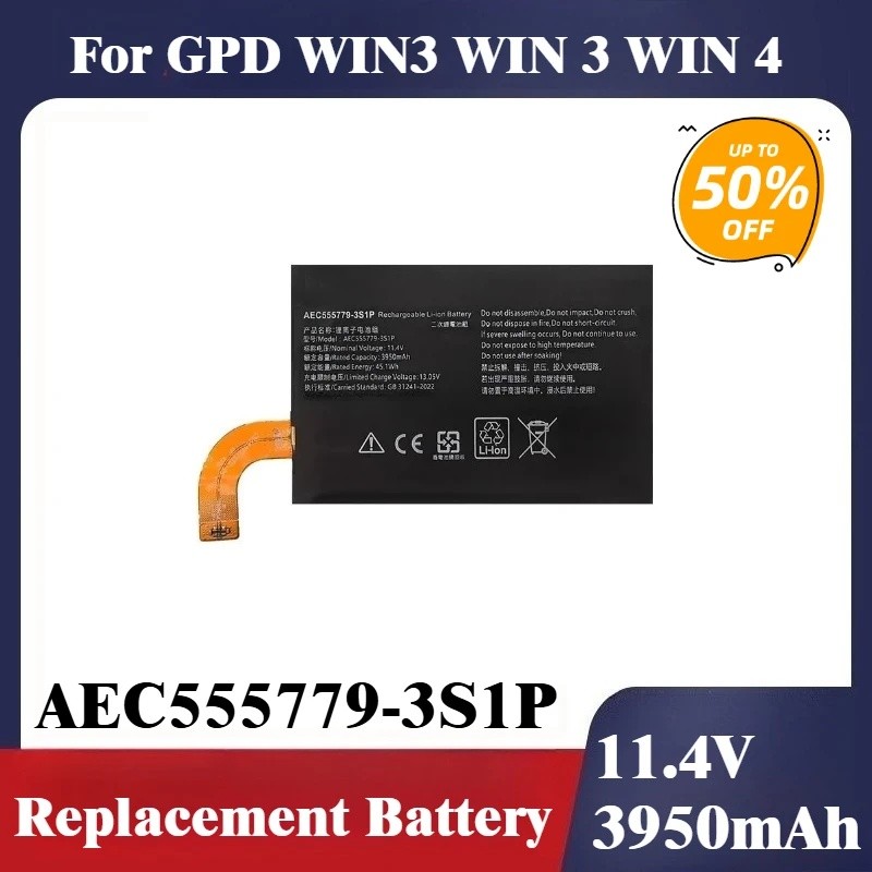 เออีซี ใหม่555779-3S1P แบตเตอรี่ 11.4V 3950mAh สําหรับ GPD WIN3 WIN 3 WIN 4 มือถือแล็ปท็อปสําหรับเล่