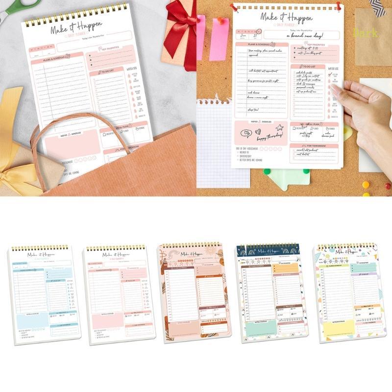 Dark Daily To-do-list Planner Coil-binding Planner Daily Weekly Planner To-do-list