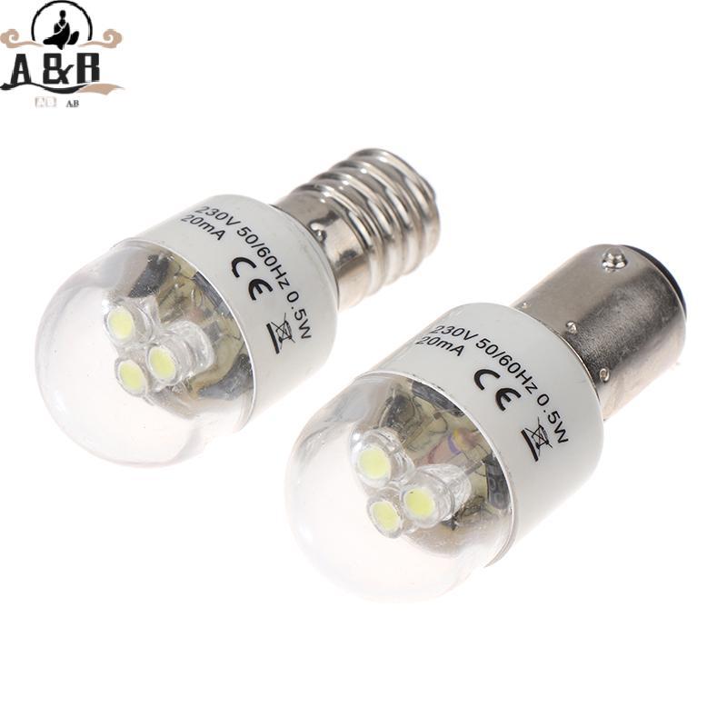 [A&B] 1pce เย็บหลอดไฟ LED BA15D/E14 แสงส่องสว่าง 0.5W AC 190-250W โคมไฟจักรเย็บผ้าที่บ้าน {vn}