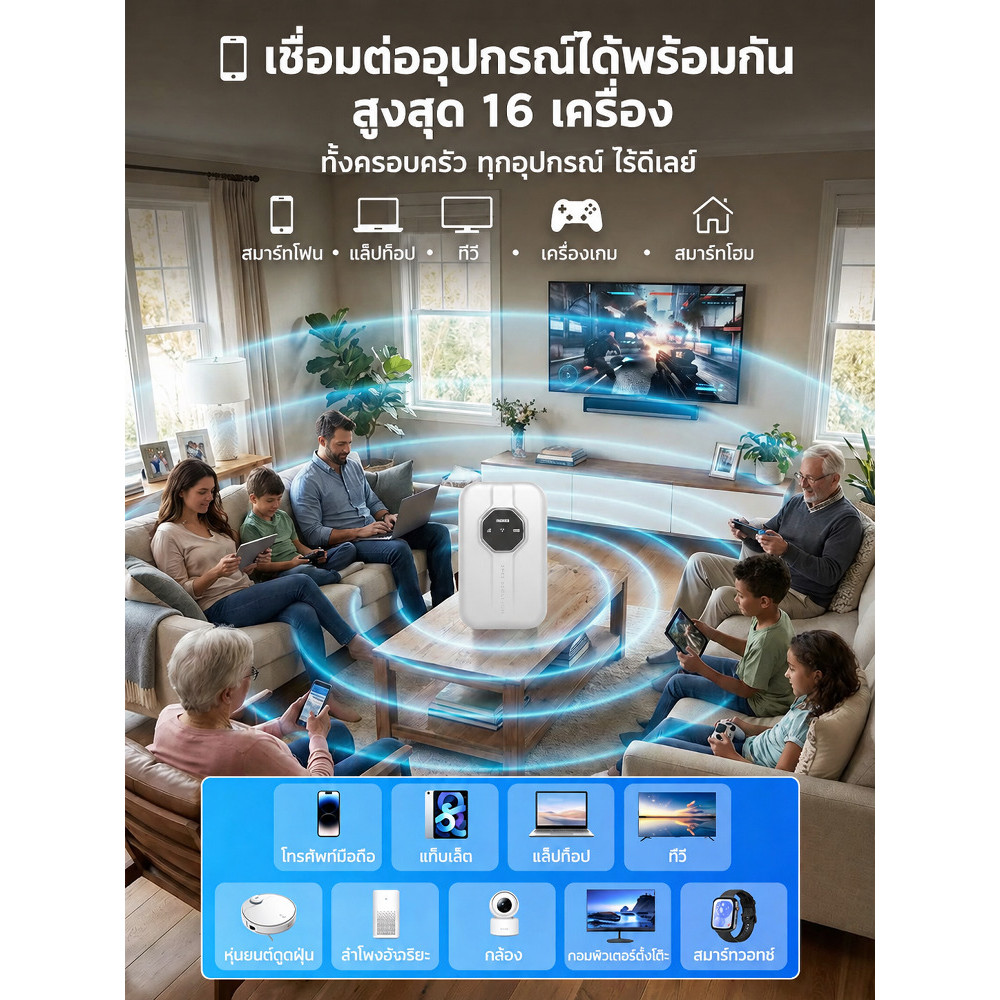 CODขายดีพกพา ไวไฟ ไร้สาย/พกพา ฮอตสปอต รูปที่ 8