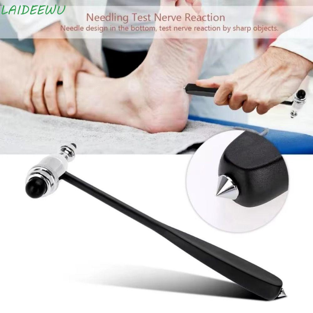 LAIDEEWU Percussor, Reflex Respond Black Color Neurlogical Reflex Hammer, มัลติฟังก์ชั่นร่างกายผ่อนค