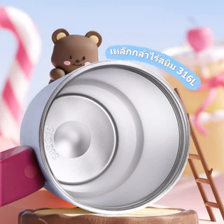 แก้วนํ้าเก็บความเย็น และเก็บความร้อน เก็บได้ทั้งความร้อน พร้อมหลอด710ML/24oz