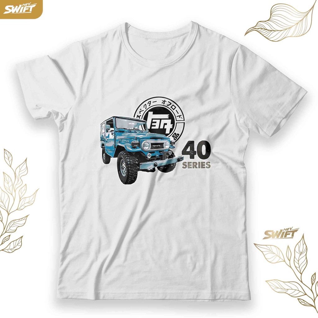 Blue Toyota Landcruiser Fj-40 Land Cruiser Fj 40 Fj40 Offroad Tshirt เสื้อไมโครไฟเบอร์