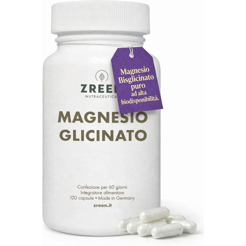 Magnesium Glycinate (Glycinate) – 120 แคปซูล – Magnesium Glycinate ในแคปซูลมังสวิรัติ – ผลิตในประเทศ