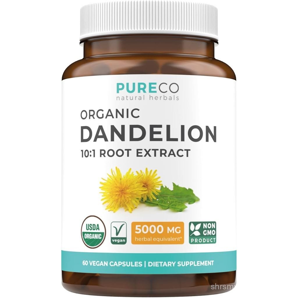 USDA Organic Dandelion Root Extract - 10:1 Dandelion Root อาหารเสริม 5000mg สมุนไพรเทียบเท่าความแข็ง