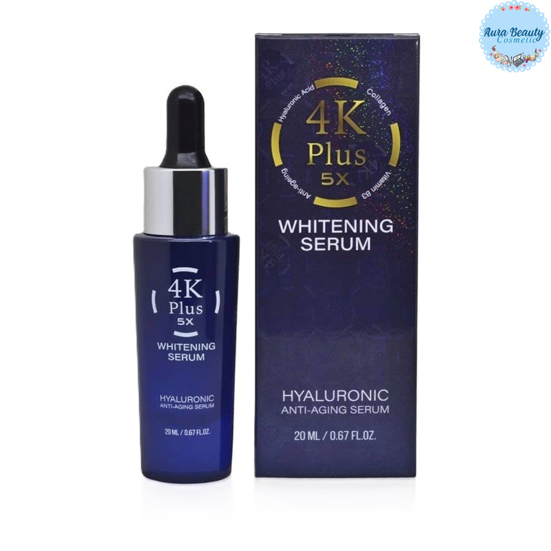 🔺  4K Plus 5X Whitening Serum 20 ml เซรั่มไวท์เทนนิ่ง 4K Plus 5X