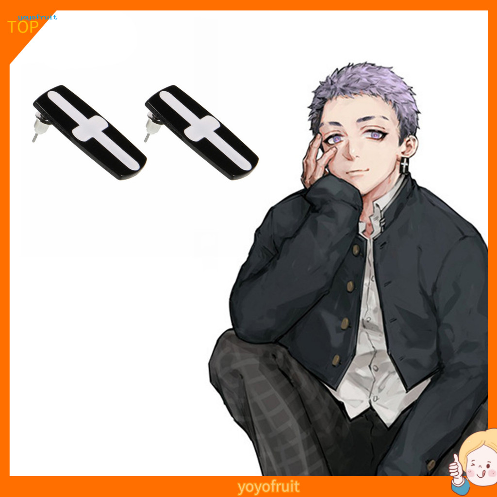 YOF Tokyo Revengers ต่างหูอะนิเมะการ์ตูนตัวอักษร Takashi Mitsuya ไม่มีการอักเสบ Drop ต่างหูเครื่องปร