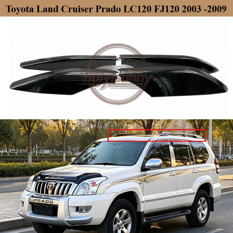 แร็คหลังคารถ Rail Cap End ตกแต่งฝาครอบเปลี่ยนสําหรับ Toyota Land Cruiser Prado LC120 FJ120 2003 2004