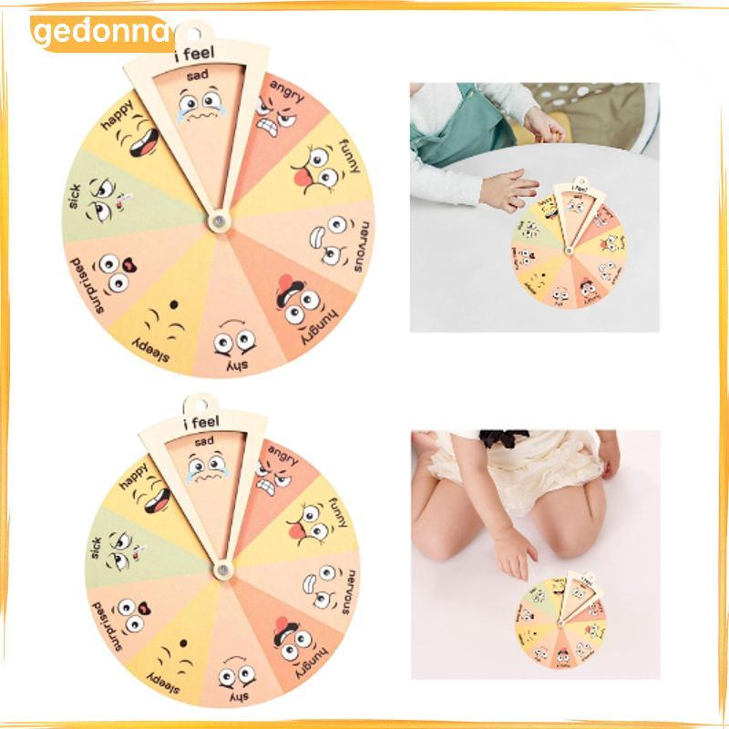 [gedonna] ไม้เด็ก Emotion Wheel Preschoolers การศึกษาปฐมวัย ของขวัญสําหรับเด็ก