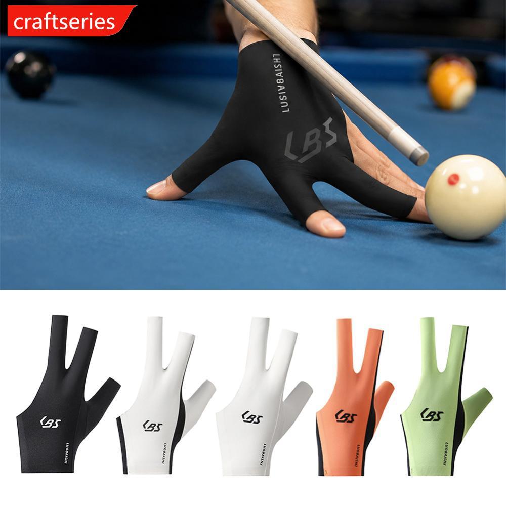 CRAFTSERIES 1PC 3 นิ้ว Anti-Slip Breathable Smudge-ฟรีถุงมือบิลเลียด Professional Cue ถุงมือสําหรับส