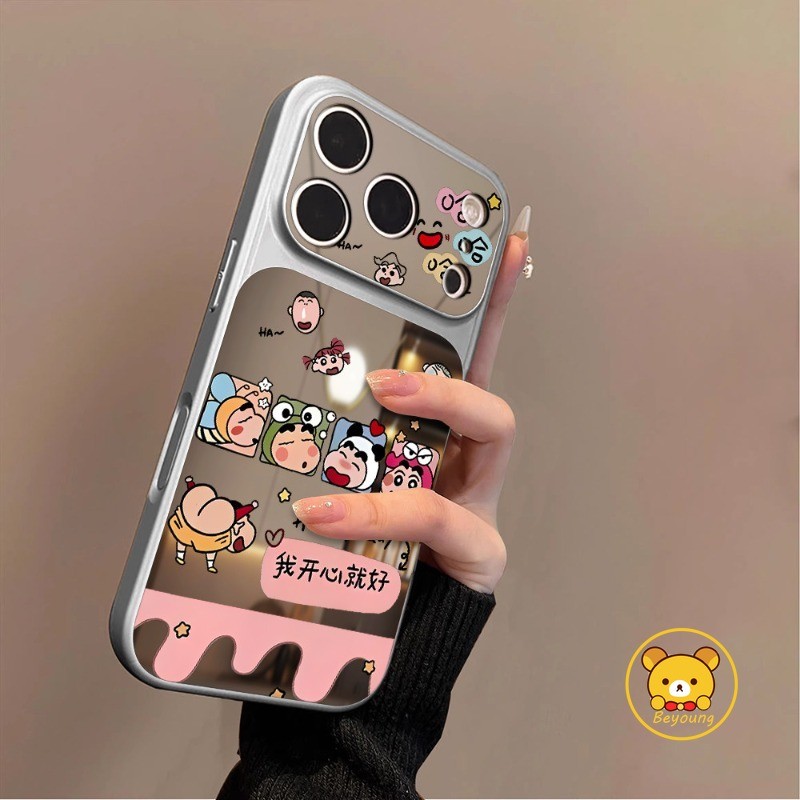Crayon Shin-Chanกระจกเคสโทรศัพท์สําหรับVivo V70 Elite FE V60 V60E V50 V50E V40 V30E SE V29 Lite V29E V27 V27 V27E V25E V23E V23E Pro 5G 4Gปลอกการ์ตูนกันกระแทกนุ่มกันกระแทกน่ารัก