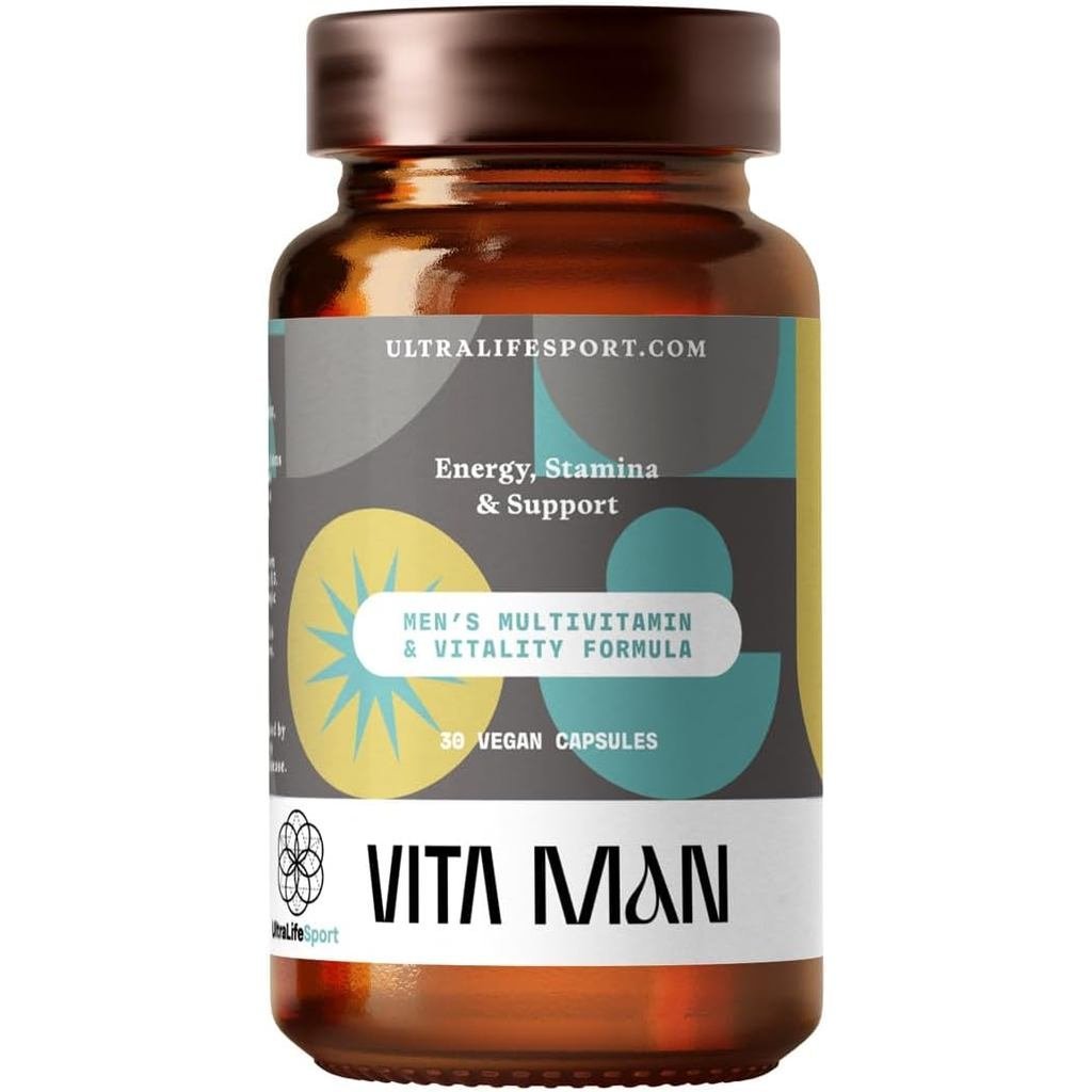 Ultra Life Sport - VITA Man Premium Mens Multivitamin - 30 แคปซูลวิตามินรายวันสําหรับผู้ชายที่มีวิตา