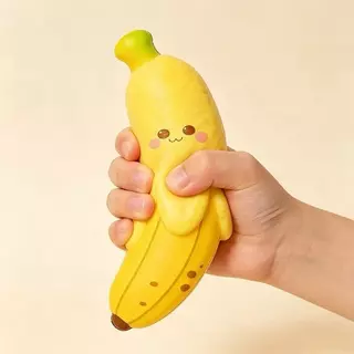 พร้อมส่งในไทย สกุชชี่กล้วยหอม Squishy Banana เนื้อสโลว์ Slow Rising บีบคลายเครียด เลือกแบบได้