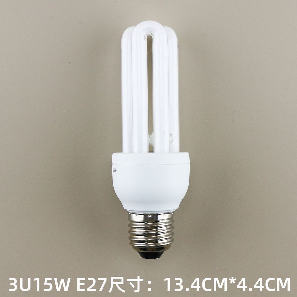 2U3U4U โคมไฟประหยัดพลังงาน U-รูปตรงหลอด E27E14B22 Mount เรืองแสงโคมไฟประหยัดพลังงานเกลียวพอร์ต 3W15W