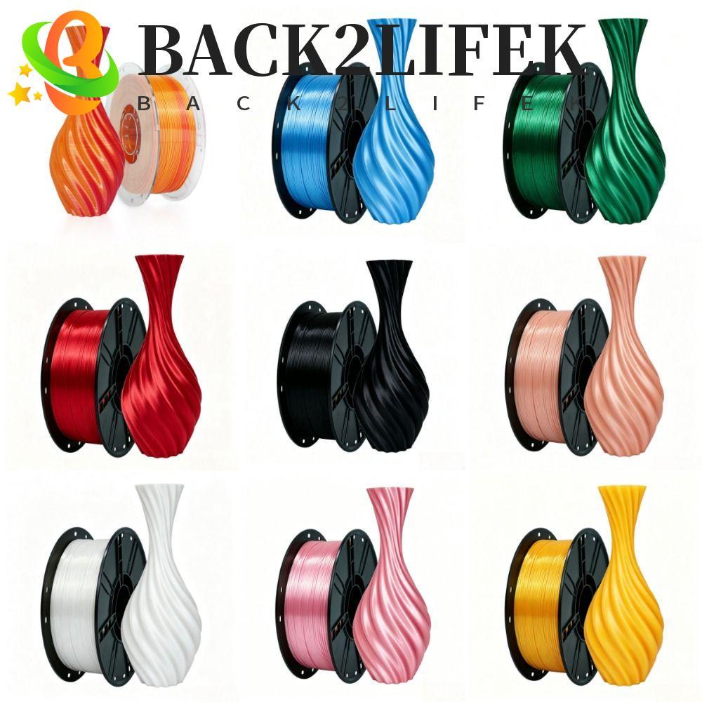 BACK2LIFEK 3D เครื่องพิมพ์เส้นใย, 1.75 มม. PLA PLA Filament, Universal Rainbow สี Multi-Color Low Warping PETG Filament 3D เครื่องพิมพ์